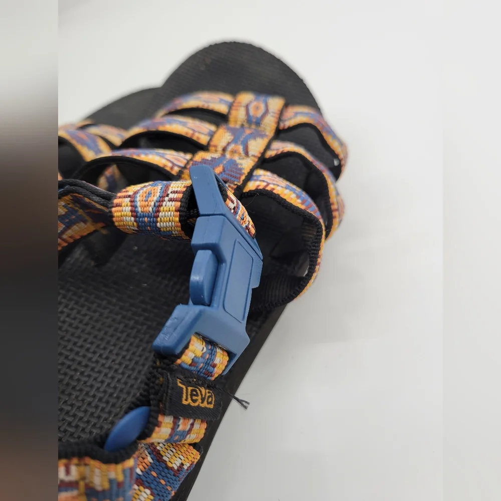 Teva Original Dorado Sandals Size 7 Multicolor Aztec Geometric Print